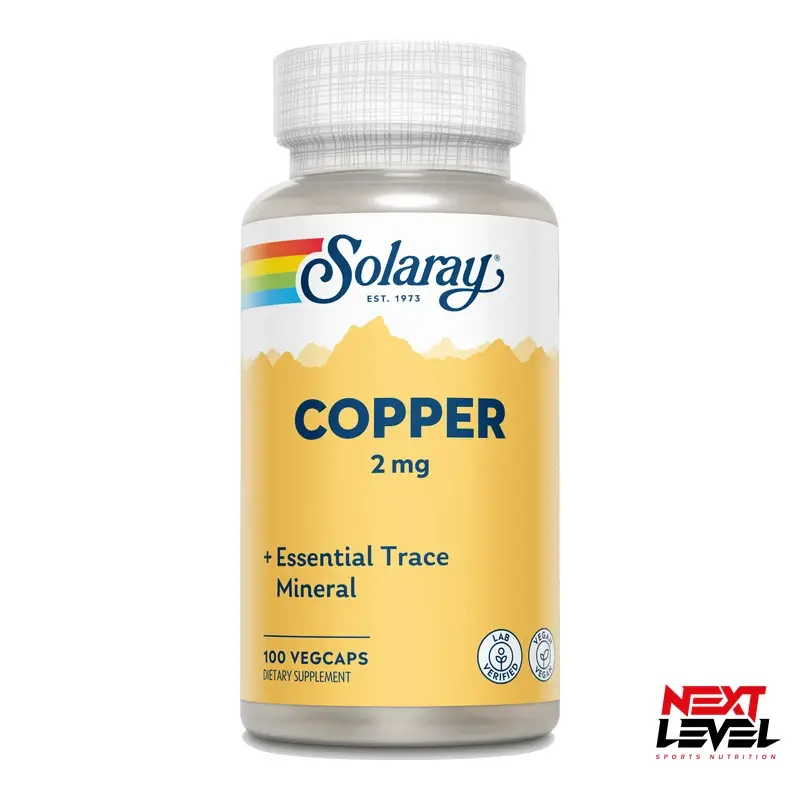 Solaray Copper 2mg 100 Capsules - Next Level Sports Nutrition