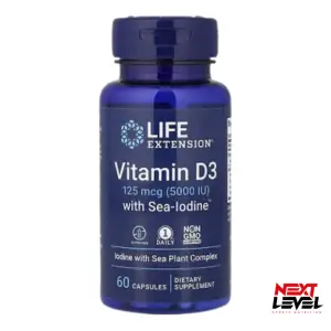 Life Extension Vitamin D3 with sea iodine 60 capsules