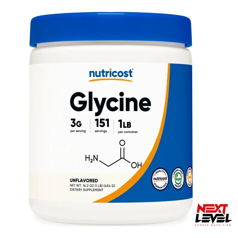Nutricost Glycine Powder 1 lb tub - Next Level Sports Nutrition