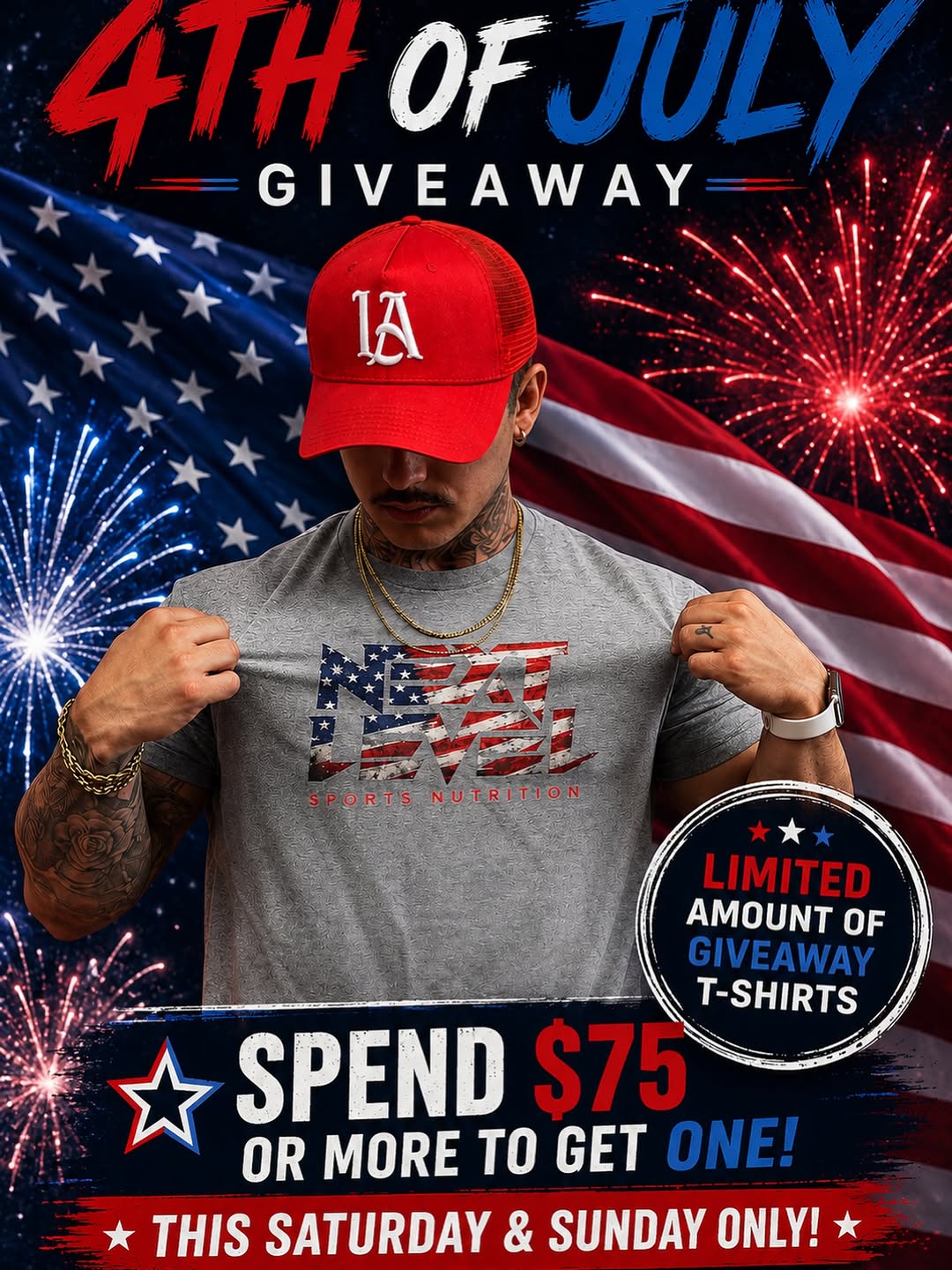 🚨Don’t miss out on the giveaway ❗️ this Saturday and Sunday at all Next Level locations �